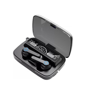 M19 Bluetooth 5.3 Kablosuz Kulaklık - Dijital Göstergeli Siyah