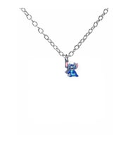 Sevimli Pembe Kulaklı Mor Stitch Kolye – Unisex, Renkli ve Eğlenceli Tasarım