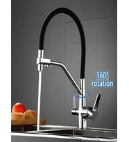 MUSLUK ARITMA ÇIKIŞLI SPİRALLİ LUX INOX-SİYAH ÜÇ YOLLU BATARYA