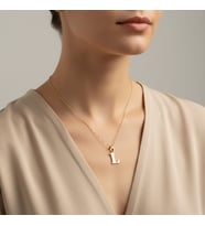 STİL İNCİSİ/XUPING JEWELRY L DÜZ HARF KOLYE