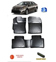 Toyota Corolla 2018 Sonrası Uyumlu 3D Havuzlu Paspas ASMA KOKU VE NUMARATÖR HEDİYELİ