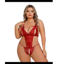 Fantezia Night Büyük Beden Fantezi Kırmızı Dantelli Babydoll TG279250