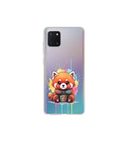 Samsung Galaxy A81 ile Uyumlu Splash Tilki Tasarımlı Şeffaf Silikon Kılıf