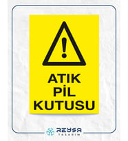 Atık Pil Kutusu 21x28 Arkası Yapışkanlı Levha