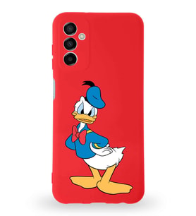 Samsung Galaxy A04s Uyumlu Lansman Kılıf Altı Kapalı İçi Kadife  Donald Duck-D Tasarımlı  Kapak (Şeffaf)