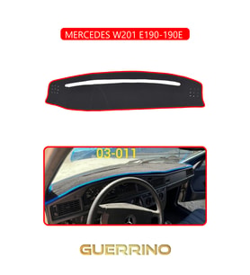 MERCEDES W201 E190-190E TORPİDO KORUMA HALISI KIRMIZI KENAR