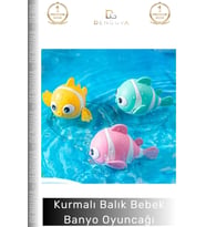 #Oyuncak Kurmalı Balık Bebek Eğitici Hareketli Havuz Deniz Aktivite Seti Çocuk Banyo Su Oyuncağı