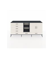 Hyperion Konsol 4 Raflı 6 Çekmeceli 2 Kapaklı 220x44x99 Antrasit-Aytaşı