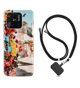 Xiaomi Redmi Note 7 8 9 Pro 10 2022 10 Pro 10S Kılıf Boyun Askılı Silikon Gerçek Çiçekler 1743