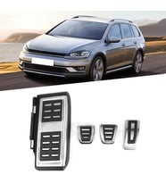 VW Golf 7 8 Passat B8 Tiguan 2 Touran 2 T-Roc T-Cross Arteon Polo 5 Uyumlu Geçme Manuel Pedal Seti 4 Parça Siyah Krom