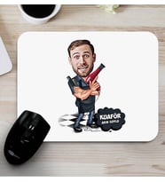Erkek Kuaföre Hediye Karikatürlü Mousepad