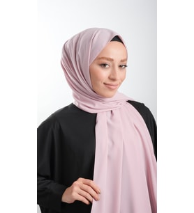 Pembe Düz Klasik Şal Medine İpeği Sade 202103_04