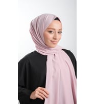 Pembe Düz Klasik Şal Medine İpeği Sade 202103_04