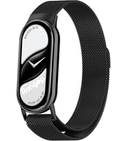 Xiaomi ile Uyumlu Mi Band 10/9/8 İçin Milano Loop Metal Hasırlı Kordon Manyetik Tasarımlı Terletmeyen Hafif Yapılı Bileğe Göre Ayarlanabilen Deformasyona Dayanıklı Paslanmaz Kayış