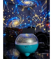Çok Renkli LED Yıldız Projektör Gece Lambası Bluetooth Müzik Çalar ve Kumandalı Kontrol