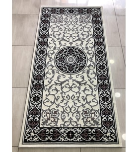 Saray Halı Vizyon 11503 Rs8 100X200 Gri Pudra Göbekli 2 Mt Yolluk