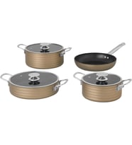 Granit Diamond Graniks Tencere Seti Gold 7 Parça