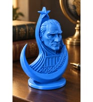 Ay Yıldızlı Atatürk Dekoratif Mini Biblo