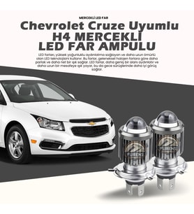 Chevrolet Cruze Mercek Led Xenon Şimşek Etkili Oto Ampul Çift Renk