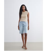 LCW Jeans İndigo Bermuda Fit Kadın Jean Şortolon