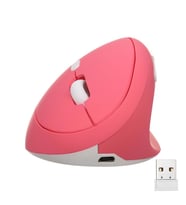 Valkyrie Y08 Dikey Kablosuz 2.4G Sessiz Şarjlı 6 Tuşlu Vertical Mouse 1600DPI 400mAh Pembe