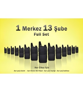 Çaycı Telsizi 1 Merkez 13 Şube Full Set