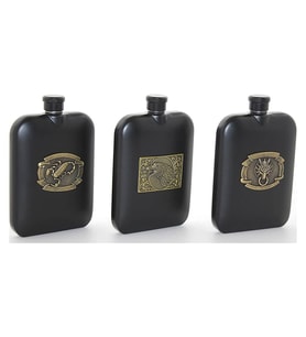 Paslanmaz Çelik Kabartmalı Tekli 6 Oz Matara Alk2666