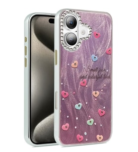 Newface Apple iPhone 16 Plus Kılıf Blade Aynalı Desenli Kapak - Desen 8