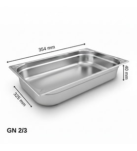 ÜRET Standart Gastronom Küvet GN 2/3 40 mm 3 lt