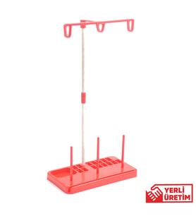Ev Tipi Dikiş Makine Çardağı 3 İplikli Kırmızı