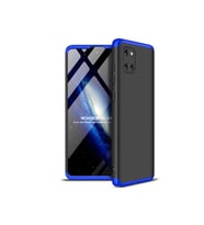Samsung Galaxy A81 (Note 10 Lite) Uyumlu Kılıf Zore Ays Kapak (Siyah-Mavi)