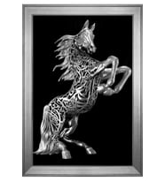 Hayvanlar Temalı Kanvas Tablo 50 x 70 cm Silver Çerçeve