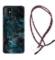 INFINIX Hot 8 9 10 11S Hot 10 Play 10T Kılıf Boyun Asklı Rasta Silikon Colorful Abstract 1384