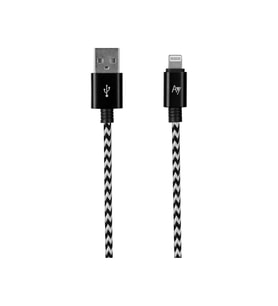 Hytech HY-X385 Gray Lightning Hızlı Şarj ve Data Kablosu 3 Metre 2,4 Amper
