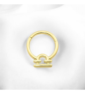 Glorria Altın Terazi Burcu Halka Helix Piercing
