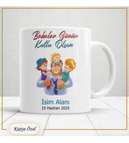 Babalar Günü Hediyesi – Kişiye Özel Kupa Bardak-baba71