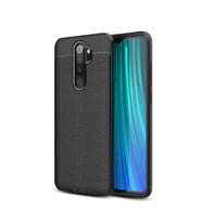 Xiaomi Redmi Note 8 Pro Deri Görünümlü Silikon Siyah