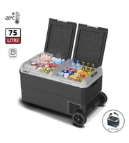 ICECO MCD75D 12/24V 75 Litre Kompresörlü Çift Bölmeli Tekerlekli Outdoor Oto Buzdolabı/Dondurucu