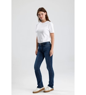 #KadınPantolon Koyu Indigo Denim Monica24 Boot Fit Kesim Yumuşak Doğal His Veren Kadın Jean Pantolon