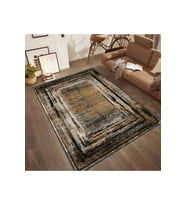 Rovigo Home Dijital Baskı Yıkanabilir Kaymaz Taban Salon Halısı RVG1829-HT967 (Kahverengi)
