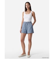 LCWAIKIKI Classic İndigo Beli Lastikli Kadın Jean Şort