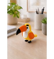 MYCRAFT3D Dekoratif Tukan Kuşu Figürü, Renkli Masaüstü Biblo, Ev Ofis Dekoru ve Hediye, 12 cm