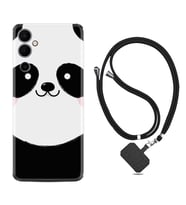 Tecno Pova Neo 2 Kılıf Silikon Boyun Askılı İpli Desenli Silikon Sevimli Panda 1794