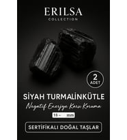 Sertifikalı Ham İşlenmemiş Doğal Turmalin Taşı Kütle 2’li Set – Negatif Enerji Koruma (Çok Renkli)