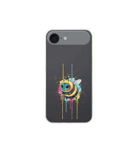 iPhone 17 Air ile uyumlu Splash arı tasarımlı şeffaf silikon kılıf