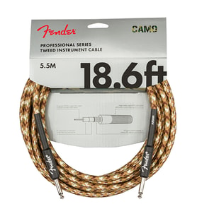 Fender 0990818107 Professional Enstrüman Kablosu (5.5m - Desert Camo) Çöl Kamuflajı 5.5 Metre Uzunluk Sahne İçin Ekstra Dayanıklılık