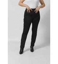 R002 BELİ LASTİKLİ FULL ESNEK TOPARLAYICI BÜYÜK BEDEN PANTOLON (Siyah)