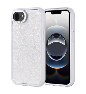Apple iPhone 16E Uyumlu Kılıf Taşlı Tasarımlı Zore Kapi Kapak (Gümüş)