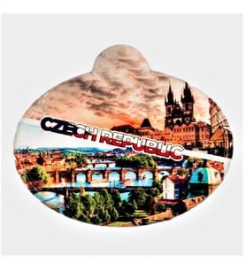Çek Cumhuriyeti Prag Temalı Oval Magnet (Karışık)