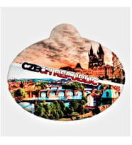 Çek Cumhuriyeti Prag Temalı Oval Magnet (Karışık)